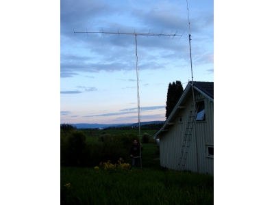 yagi 144 MHz 10 el na maszcie teleskopowym
