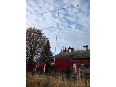 yagi 144 MHz 10 el na maszcie teleskopowym