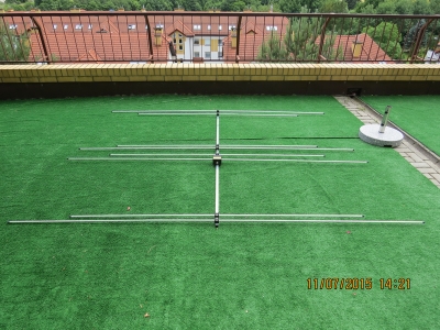 Antena dual-band Yagi na pasma 50 i 70 MHz 4+4 elementy